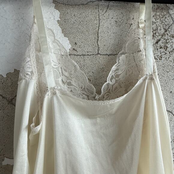 Vintage‎ Lace Cami Satin Camisole Coquette Balletcore Lingerie Top Ivory Size S - Picture 6 of 6